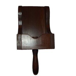 Wood Sconce scoop back candle holder handle 14-3/8" wall primitive Colonial